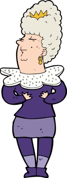 bir insan tarafından çizilmiş aristokrat bir kadın.