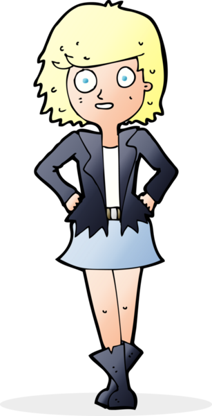 Bir insan tarafından çizilmiş ceketli kız.