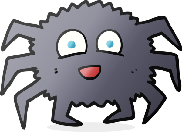 Bir insan tarafından çizilmiş serbest çizim karikatür örümceği