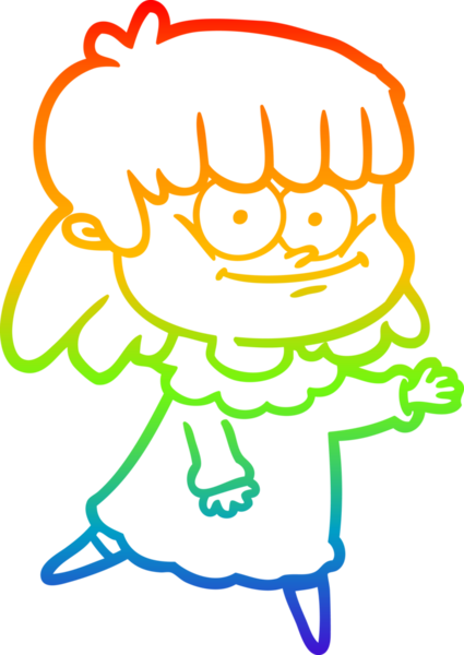 Bir insan tarafından çizilmiş gülümseyen bir karikatür çizimi.