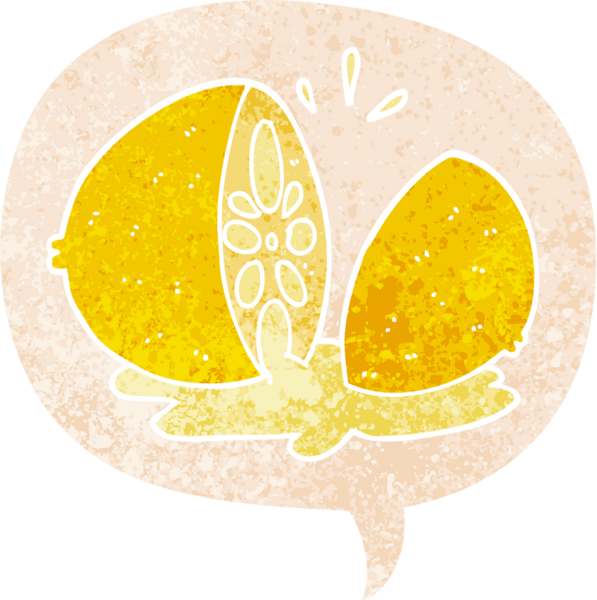 Çizgi film, Lemon 'u konuşma baloncuğuyla kesmiş grunge dertli eski moda bir insan tarafından çizilmiş.