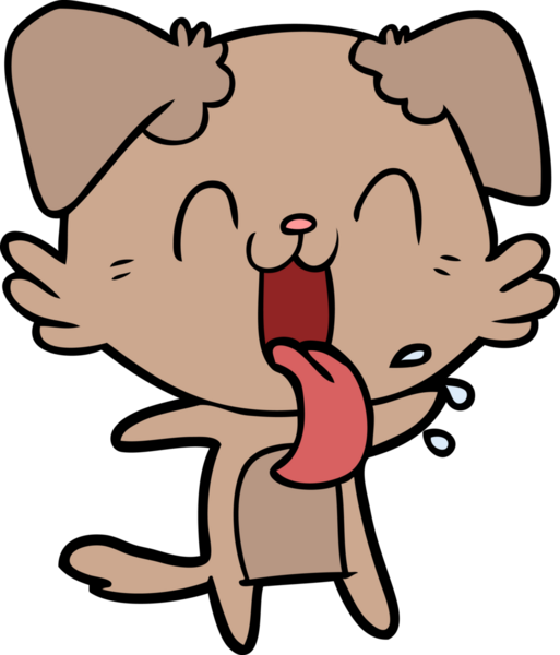 Bir insan tarafından çizilmiş nefes nefese bir köpek.