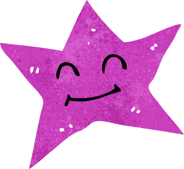 Bir insan tarafından çizilmiş çizgi film yıldızı karakteri.