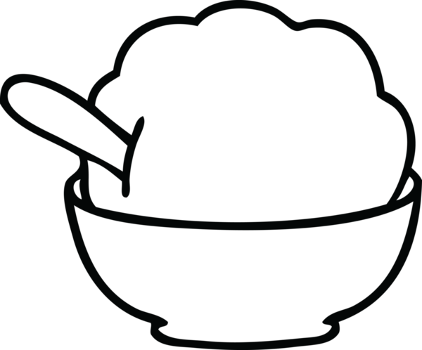 Bir insan tarafından çizilmiş tuhaf çizgi film dondurma kasesi.