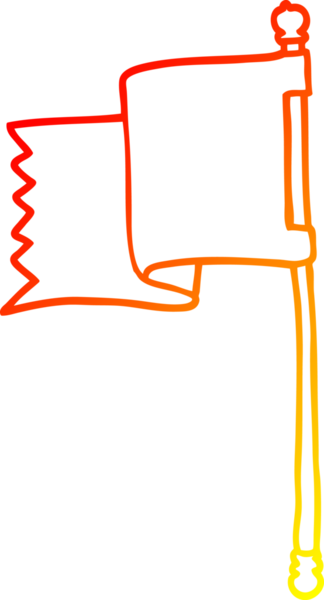 Bir insan tarafından çizilen mavi bayrağın sıcak gradyan çizgisi