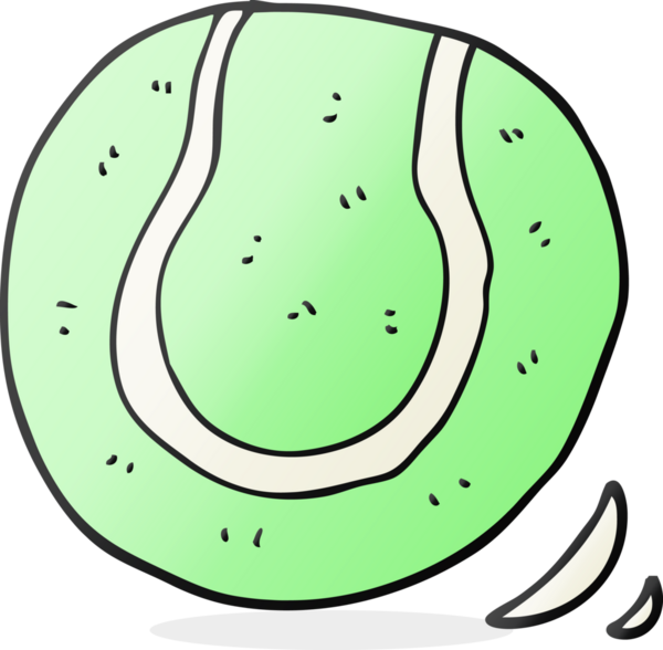 Bir insan tarafından çizilmiş serbest çizim tenis topu.