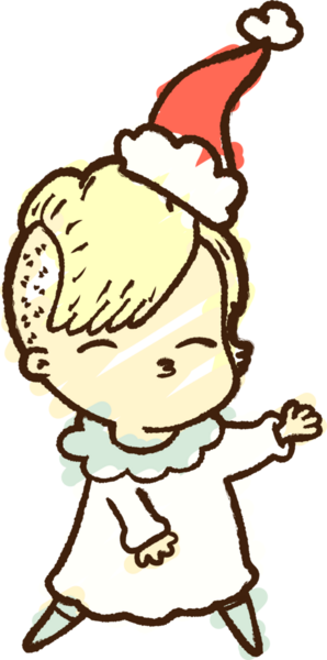 Bir insan tarafından çizilen Noel Kadın Tebeşiri