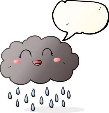 Bir insan tarafından çizilmiş serbest konuşma baloncuğu yağmur bulutu