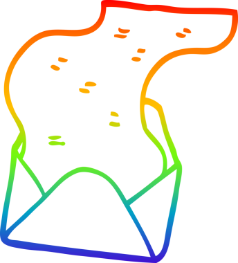 gökkuşağı gradyanı çizimi bir insan tarafından çizilmiş uzun bir karikatür