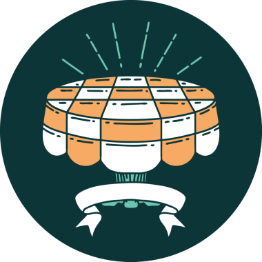 Bir insan tarafından çizilmiş dövme stili kafe tablosunun simgesi