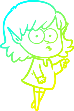 Bir insan tarafından çizilmiş soğuk gradyan çizgi çizimi.