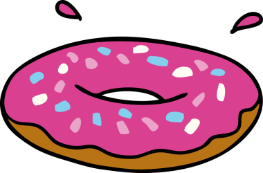 Bir insan tarafından çizilmiş buzlu yüzüklü bir çöreğin karalaması.