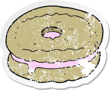 Bir insan tarafından çizilmiş karikatür bisküvisi.