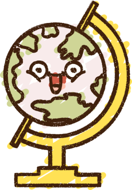 Bir insan tarafından çizilen Dünya Tebeşiri