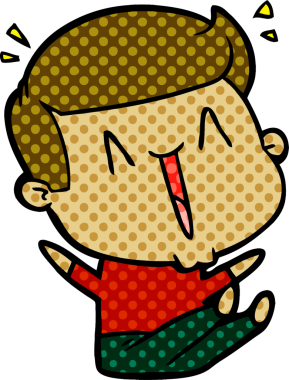 Bir insan tarafından çizilmiş mutlu bir adam.