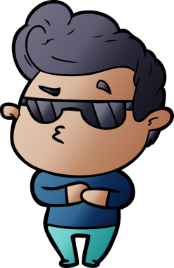 Bir insan tarafından çizilmiş havalı bir çizgi film.