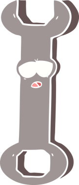 Bir insan tarafından çizilmiş düz renk çizgi film anahtarı