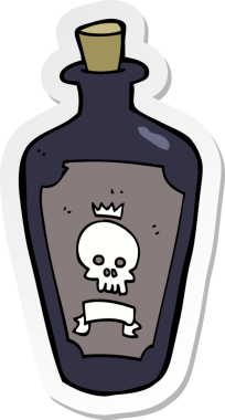 Bir insan tarafından çizilmiş bir zehirin çıkartması.