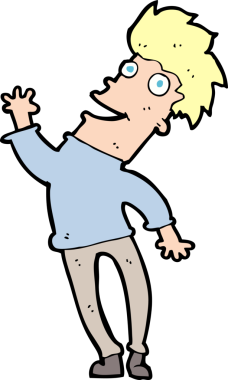 Bir insan tarafından çizilmiş mutlu bir adam.