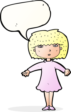 Bir insan tarafından çizilmiş konuşma balonlu bir karikatür.