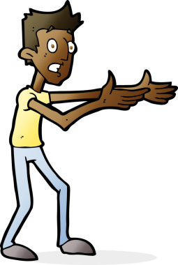 Çizgi film adamı umutsuzca bir insan tarafından çizilmiş