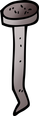 Bir insan tarafından çizilmiş eski bir çivi.