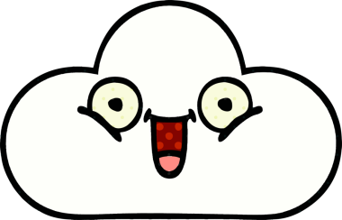 Bir insan tarafından çizilmiş beyaz bir bulutun çizgi roman tarzı