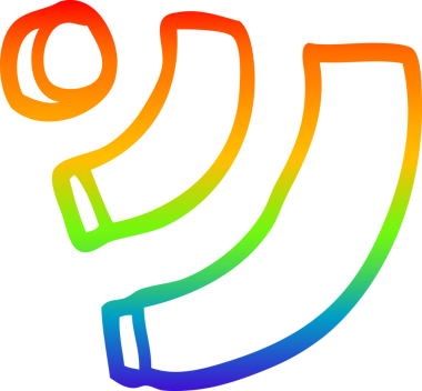 gökkuşağı gradyan çizimi bir insan tarafından çizilmiş bir karikatür wi fi