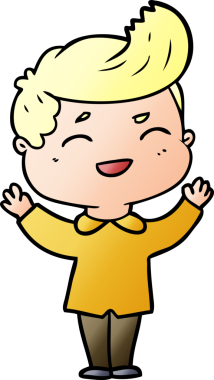 Bir insan tarafından çizilmiş gülen çizgi film adamı.