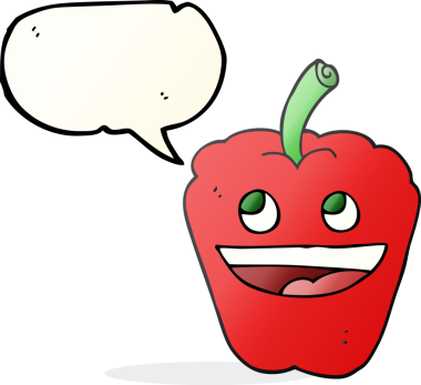 Bir insan tarafından çizilmiş serbest konuşma balonu karikatür biberi