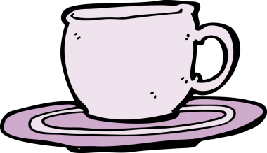 Bir insan tarafından çizilmiş çay fincanı.