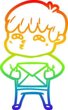 Gökkuşağı gradyanı çizimi Bir insan tarafından çizilmiş tuhaf bir çizgi