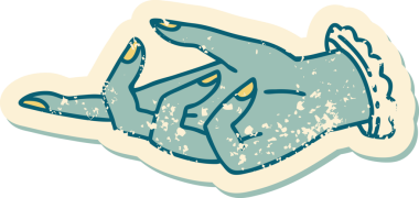 Bir insan tarafından çizilmiş sembolik dövmeli bir el resmi