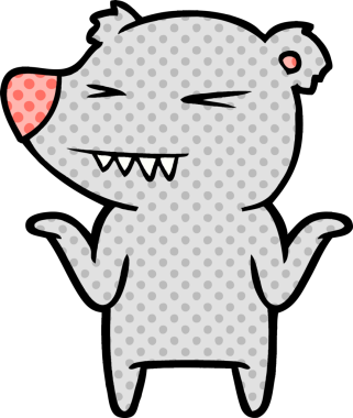 Bir insan tarafından çizilmiş bir çizgi film karakteri.