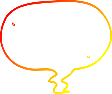 Bir insan tarafından çizilmiş bir karikatür konuşma baloncuğunun sıcak çizgi çizimi