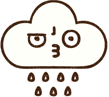 Bir insan tarafından çizilen Yağmur Bulutu Tebeşiri Çizimi