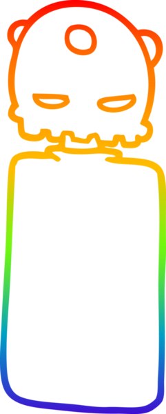 gökkuşağı gradyan çizgisi bir insan tarafından çizilmiş robot çizgi