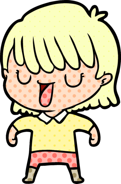 Bir insan tarafından çizilmiş karikatür kadın.