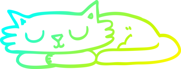 Bir insan tarafından çizilmiş uyuyan bir karikatür çizimi.