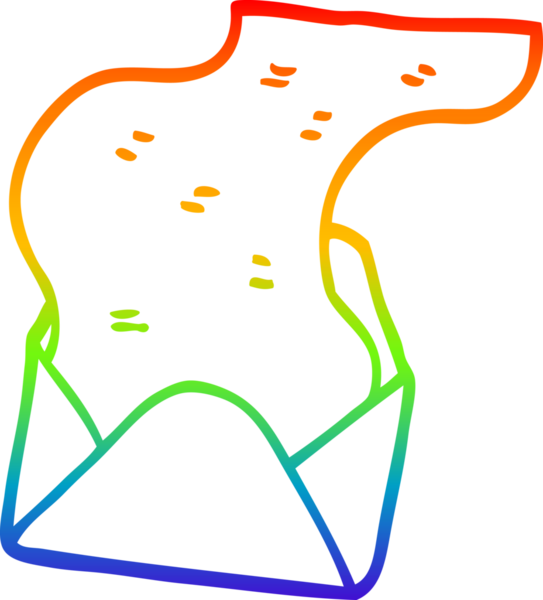 gökkuşağı gradyanı çizimi bir insan tarafından çizilmiş uzun bir karikatür