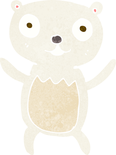 bir insan tarafından çizilmiş kutup ayısı yavrusu.