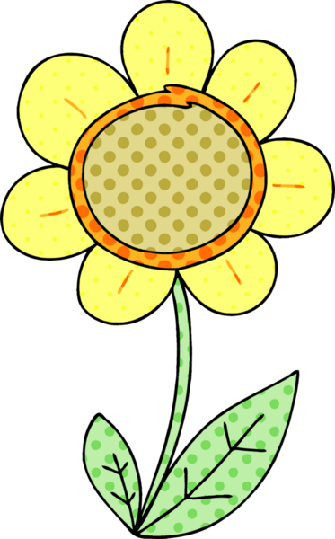 Bir insan tarafından çizilmiş çizgi roman tarzı tuhaf bir papatya.