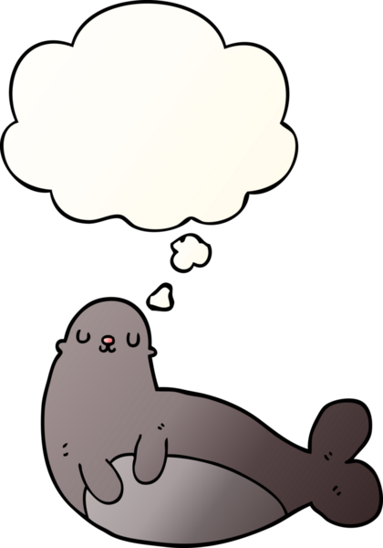 Düşünce baloncuğu olan karikatür mührü bir insan tarafından çizilmiş.