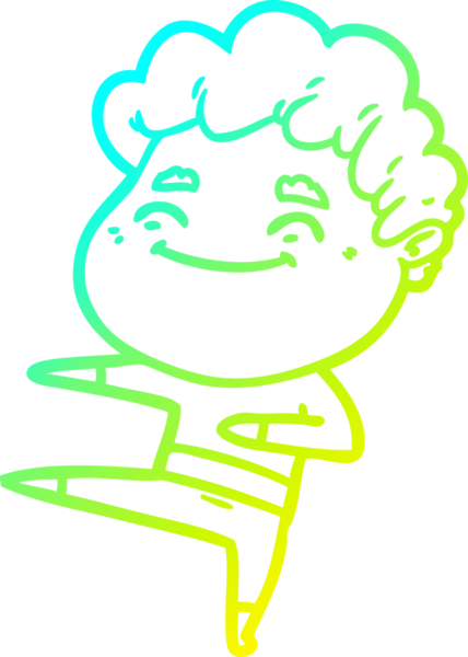 Bir insan tarafından çizilmiş karikatür cana yakın bir adamın çizimi.