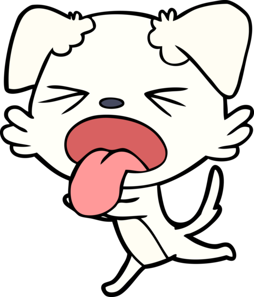 Bir insan tarafından çizilmiş nefes nefese bir köpek.