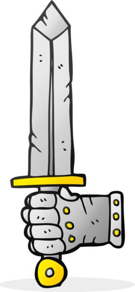 Bir insan tarafından çekilen el yapımı bir kılıç.