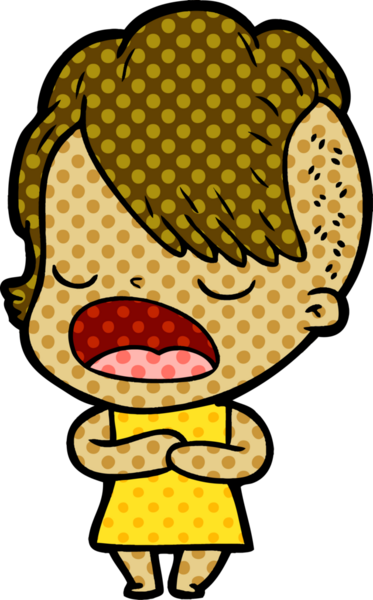 Bir insan tarafından çizilmiş havalı hippi kız çizgi filmi.