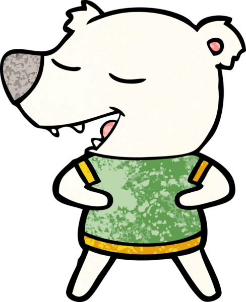 Bir insan tarafından çizilmiş kutup ayısı karikatürü