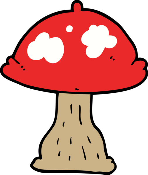 bir insan tarafından çizilmiş mantar mantarı