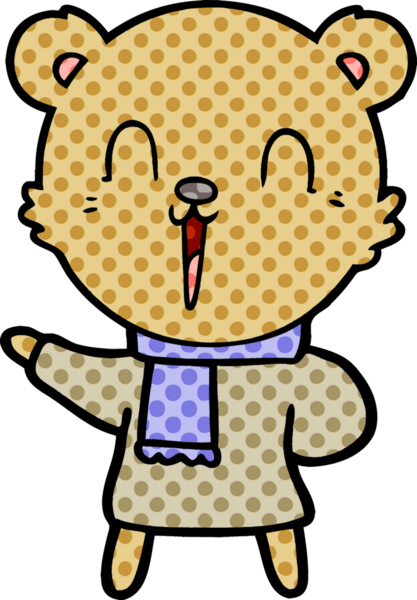 Bir insan tarafından çizilmiş bir çizgi film karakteri.